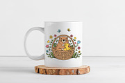 Cute Easter Groundhog Clipart Set, a Graphic by T-shirt Pond (Thumbnail 5 of 8)