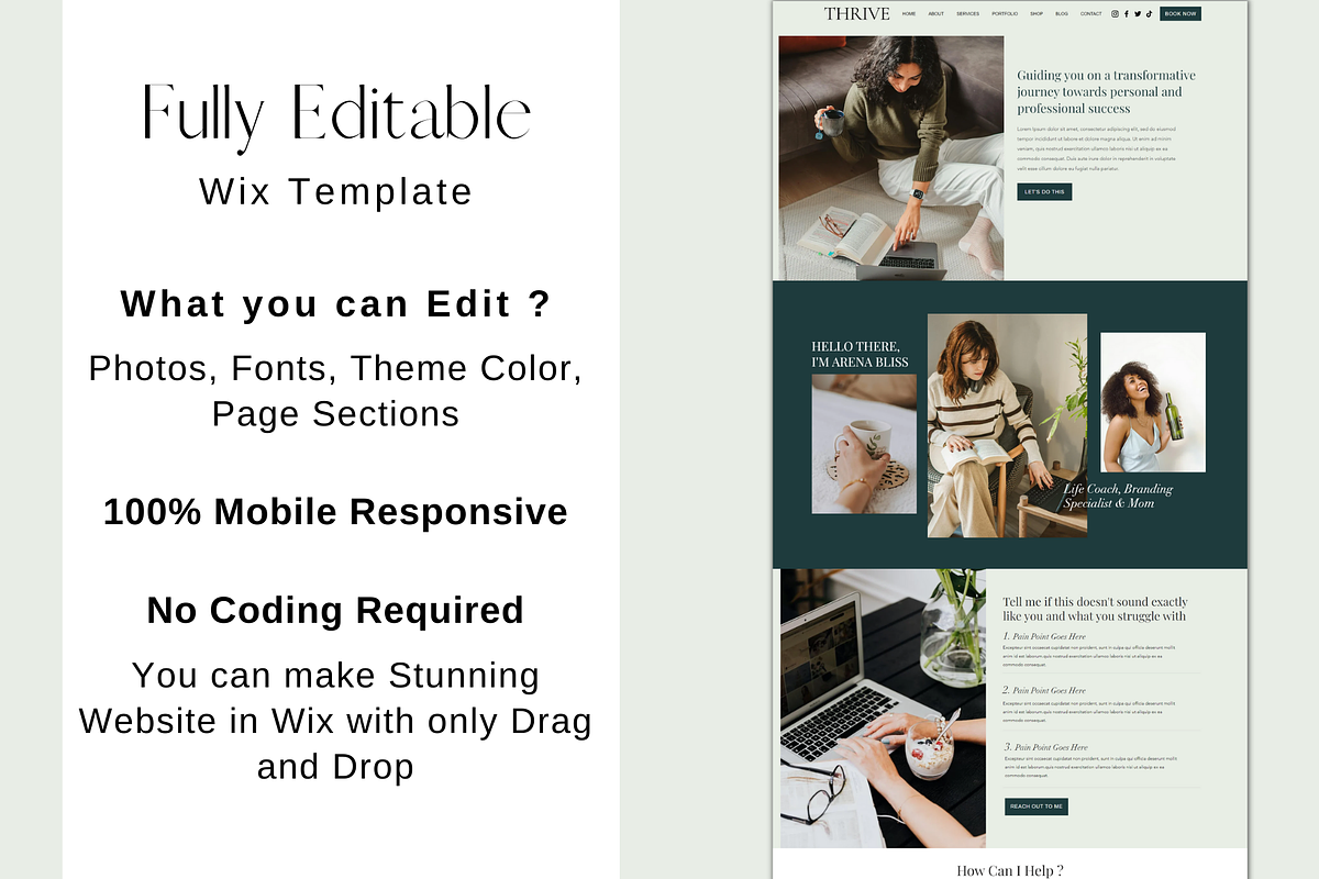 Coaching Wix Website Template, a Wix Template by AdvertFox (Photo 5 of 9)