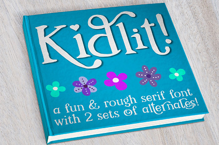 Kidlit: a fun serif font!, a Serif Font by Missy Meyer