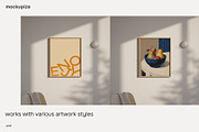 4x5 Oak Wood Frame Mockup Minimal, a Household Mockup by mockupize (Thumbnail 7 of 7)