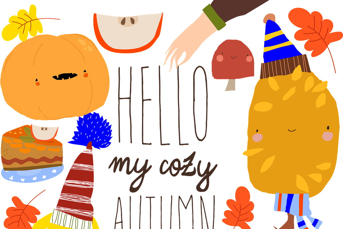 Autumn Color Trees and Pumpkins, a Seasonal Illustration by Maria Starus (Photo 1 of 3)