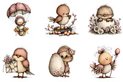Whimsical Easter Bird Clip Art, an Illustration by CreationArt (Thumbnail 3 of 7)
