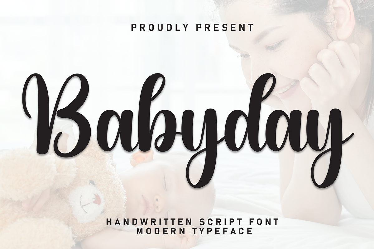 Babyday | Script Font, a Handwritten Font by Scratchones (Photo 1 of 8)