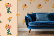 Garden Flowers patterns & clipart, a Pattern Graphic by Carpet Tapete Pretzel (Thumbnail 15 of 15)