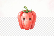 Cute Vegetable Clipart Bundle, a Decorative Illustration by Arslan (Thumbnail 4 of 9)