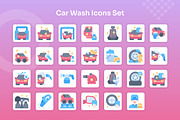 Car Wash Icons Set - Flat, an Icon by Kmg Design (Thumbnail 2 of 2)