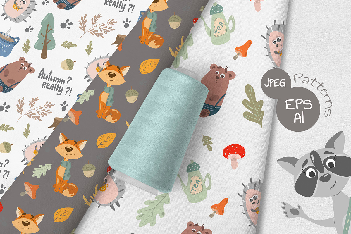 Cozy Autumn vector animals  kit, an Animal Illustration by artdreamer (Photo 4 of 8)