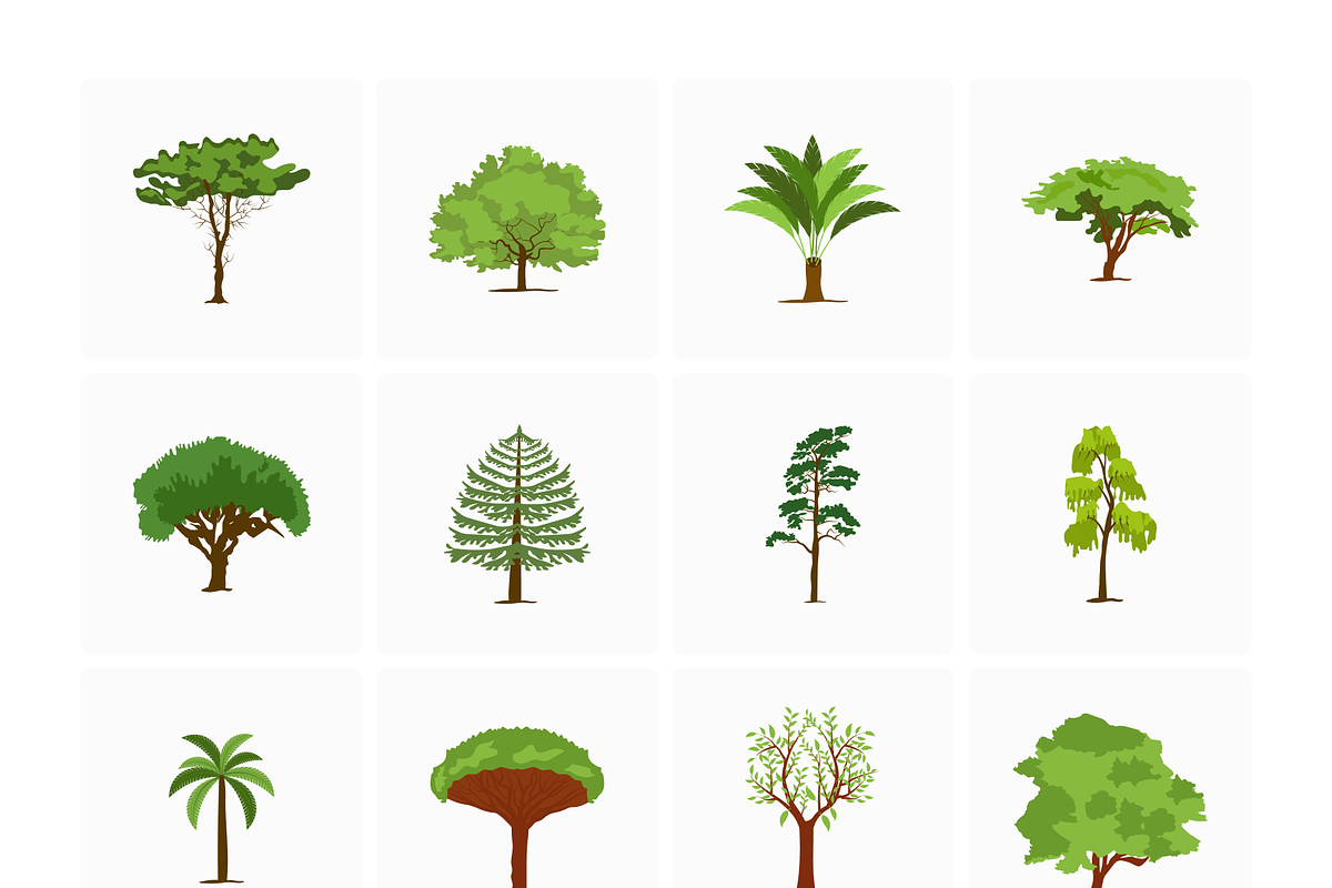Tree Vector Set, a Duotone Icon by Brickclay (Photo 5 of 7)