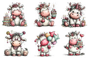 Whimsical Birthday Unicorn Clipart, an Illustration by Dream Creation (Thumbnail 4 of 6)