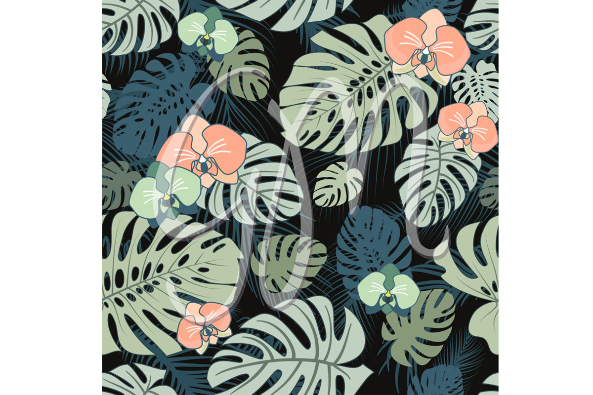 Tropical Leaves Seamless patterns, an Illustration by GraphicMarket (Photo 2 of 5)