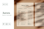 Aurora - Resume • CV • Cover Letter, a Resume Template by iosey (Thumbnail 1 of 2)
