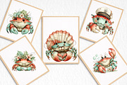 Whimsical Summer Crab Clipart, an Illustration by DreamArtGraphic (Thumbnail 5 of 8)
