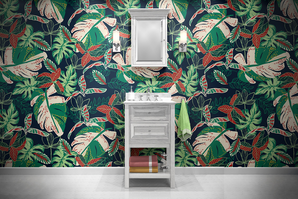 Exotic Tropical Jungle Pattern, a Pattern Graphic by StudioGlouna (Photo 3 of 5)