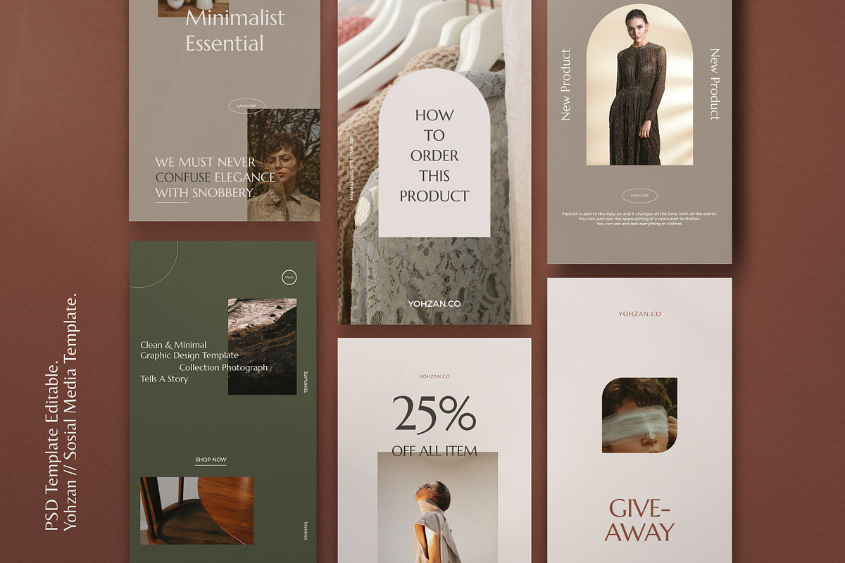 Yohzan Instagram Post & Story Brand, a Social Media Template by Dirtytemp Studio (Photo 5 of 10)