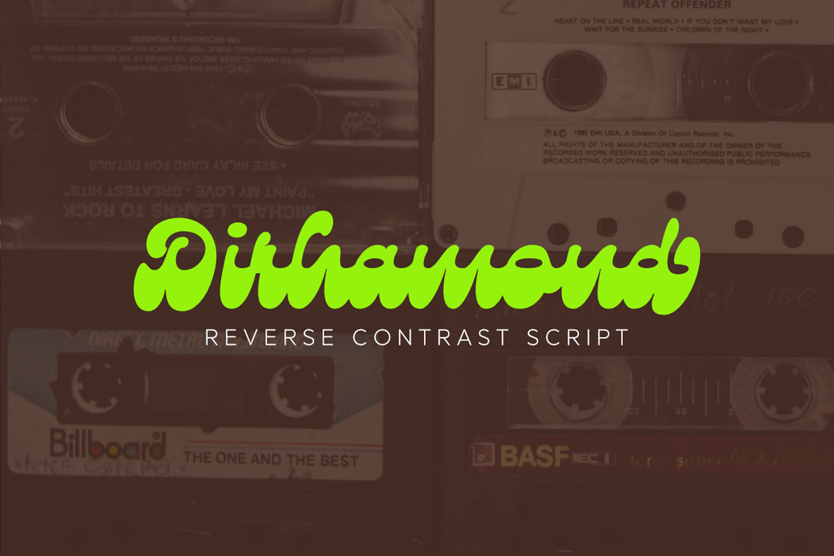 Dirhamond, a Script Font by Muhammad Hastian (Photo 1 of 8)