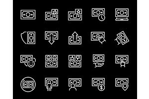 Set of money line icon. Payment, an Object Illustration by GraphiShop