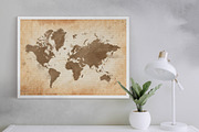 Vintage map Element Set, a Texture Illustration by LeiaSW (Thumbnail 3 of 6)