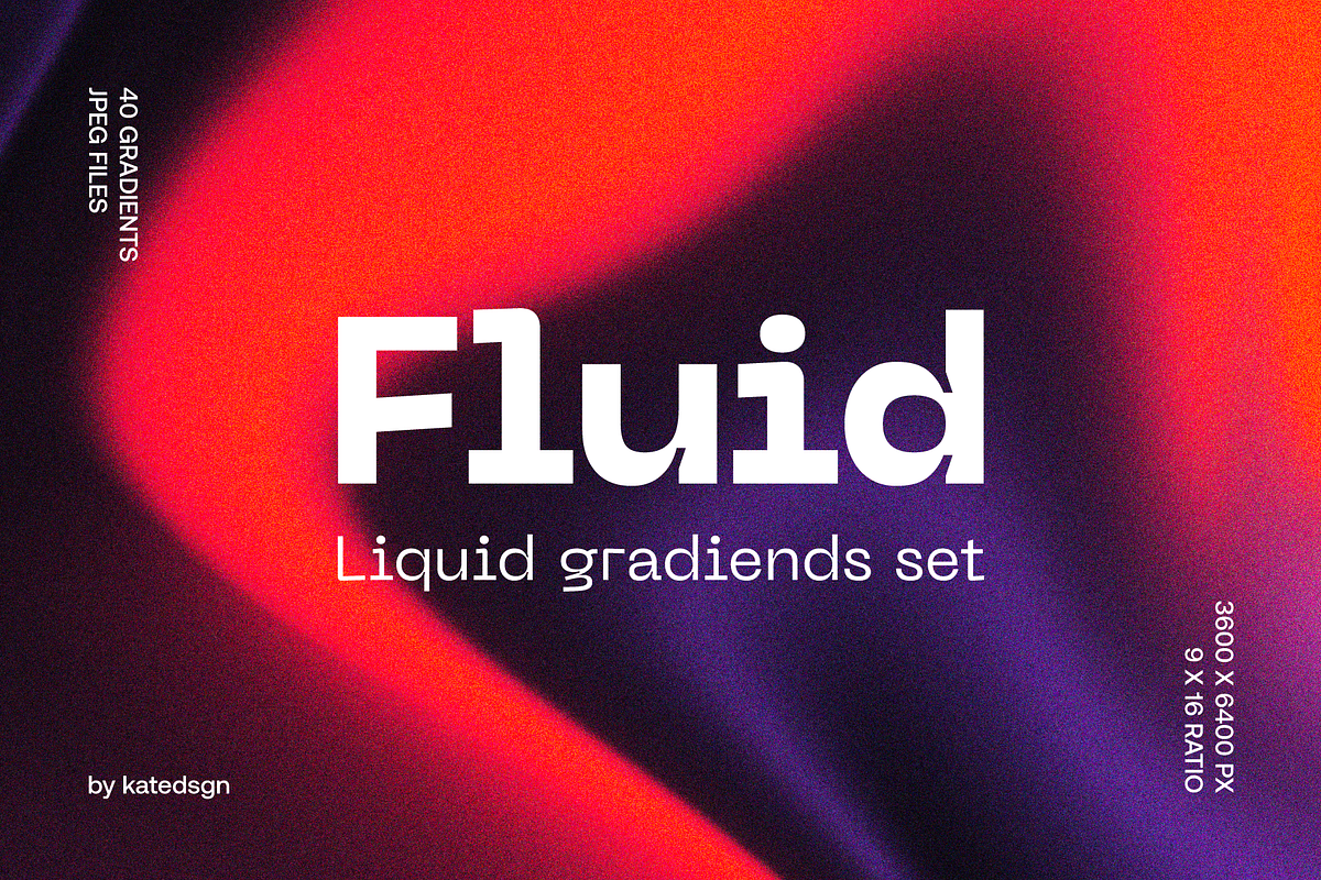 Fluid retro-futuristic gradients set, a Texture Graphic by Katedsgn (Photo 1 of 10)