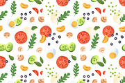 Healthy fresh food seamless patterns, a Pattern Graphic by Good Studio (Thumbnail 2 of 8)