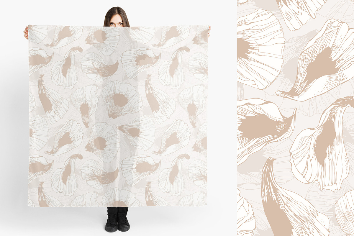 Flower wind. Set of floral patterns, a Pattern Graphic by julianaapina (Photo 8 of 11)