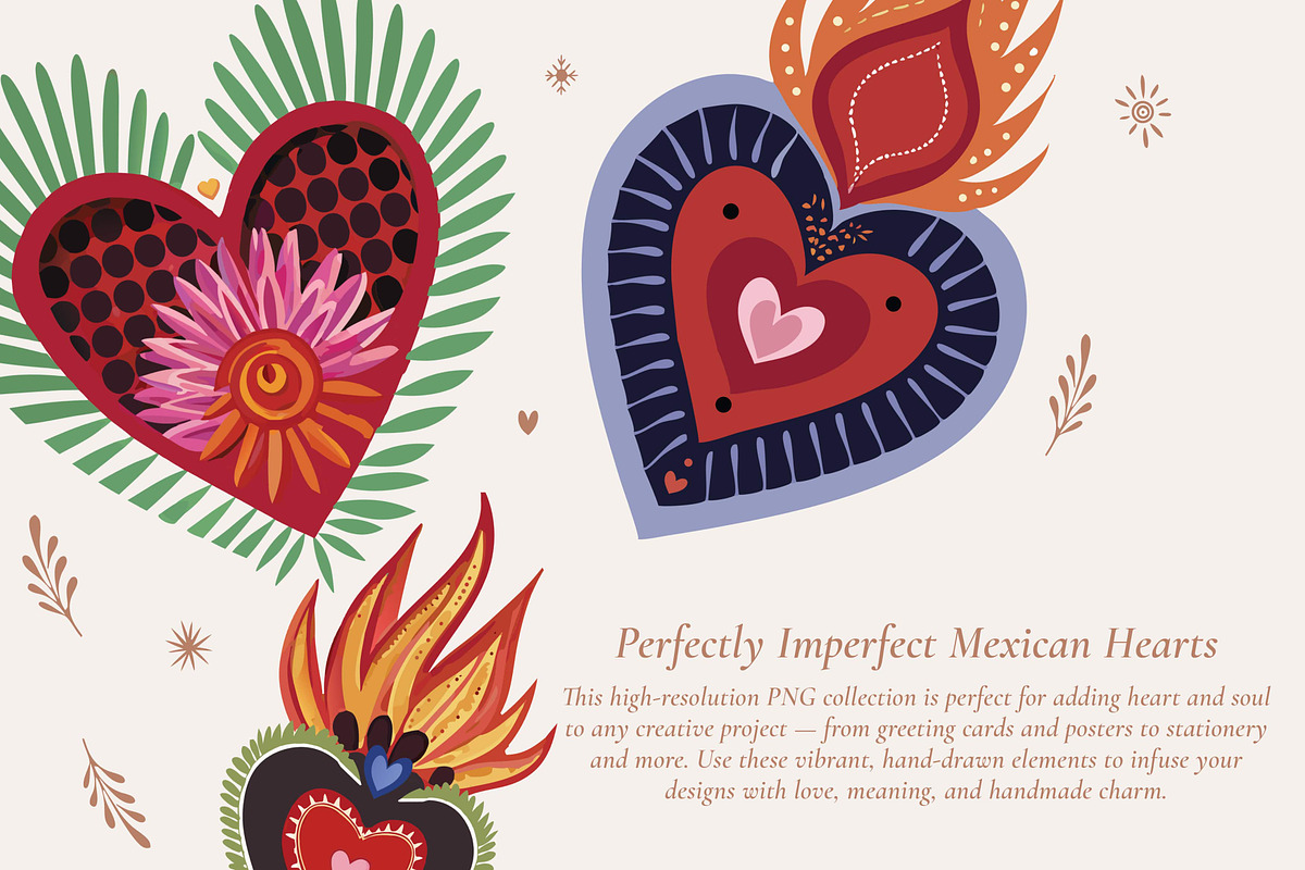 Perfectly Imperfect Mexican Hearts, a Graphic by Paper Flowers Studio (Photo 5 of 6)