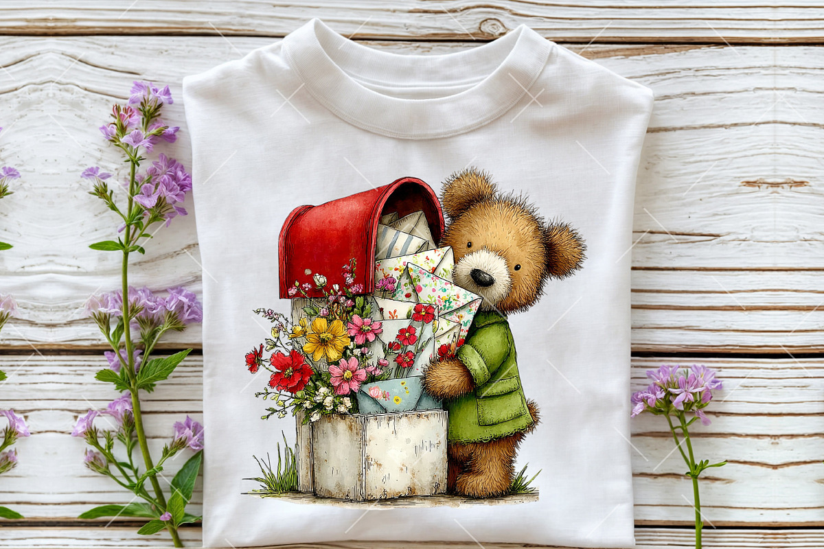 Whimsical Easter Teddy Bear Clipart, an Illustration by OK Design (Photo 6 of 6)