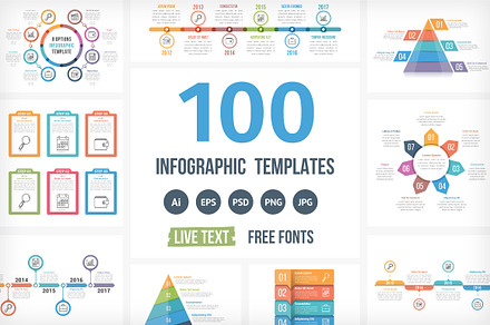 100 Infographic Templates, a Marketing Template by PixMarket