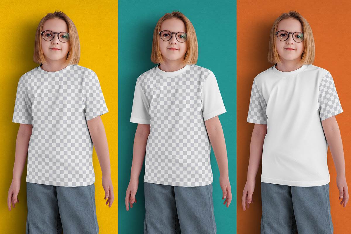 8 Mockups of a Children's T-shirt, a Shirt Mockup by Grow Design Craft Studio (Photo 5 of 8)