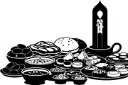 50 Ramadan Iftar Silhouette Bundle, an Illustration by Gfx_Store (Thumbnail 5 of 49)