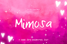 Mimosa Handwritten Font + SVG