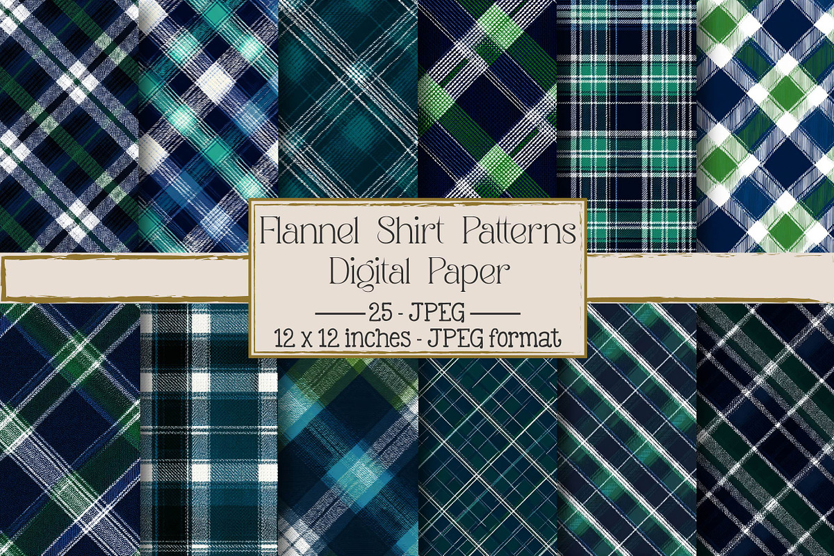 Flannel Shirt Patterns, an Illustration by PixelShop