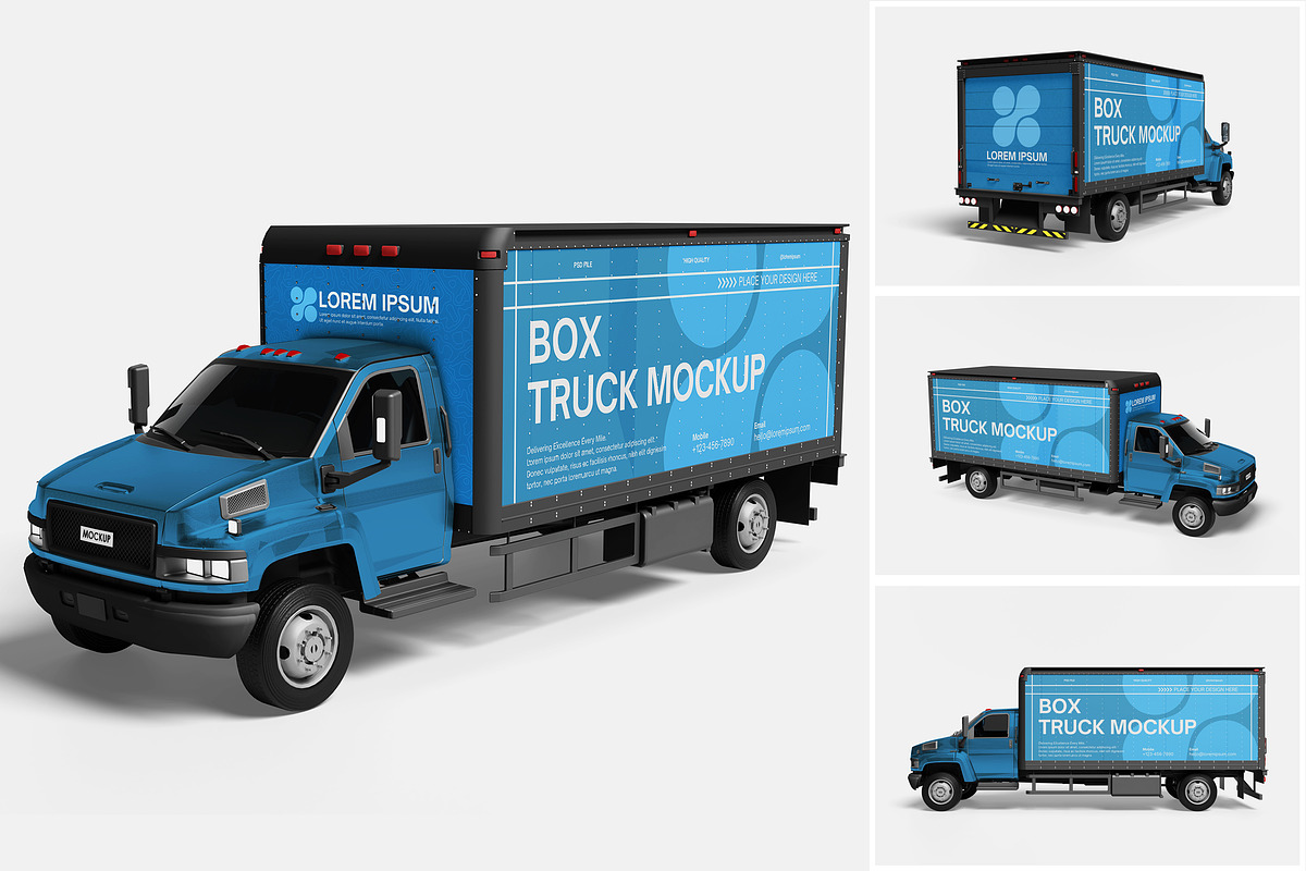 Box Truck Mockup, a Product Mockup by MrLetters (Photo 1 of 5)