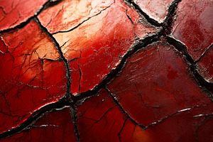 Cracked Red Surface Close-up, a Background Photo by Ales Munt