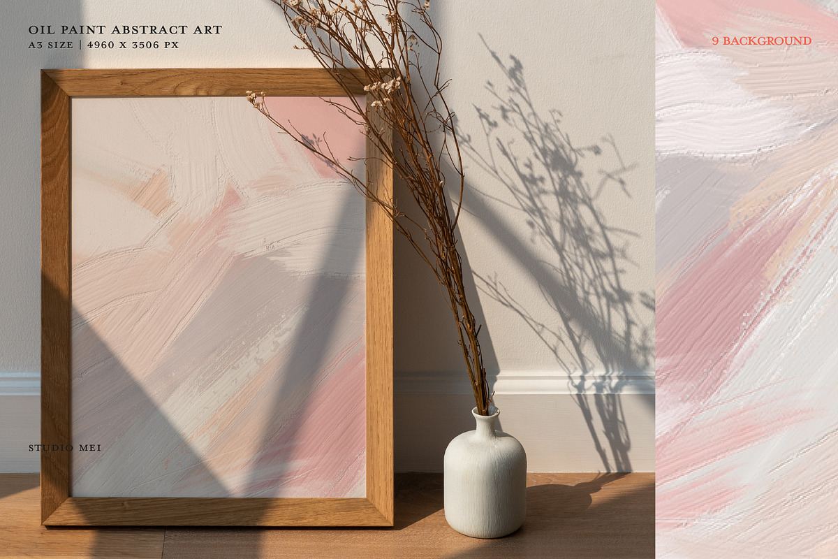 Oil paint abstract art background, a Texture Illustration by Studio Mei Design (Photo 6 of 8)