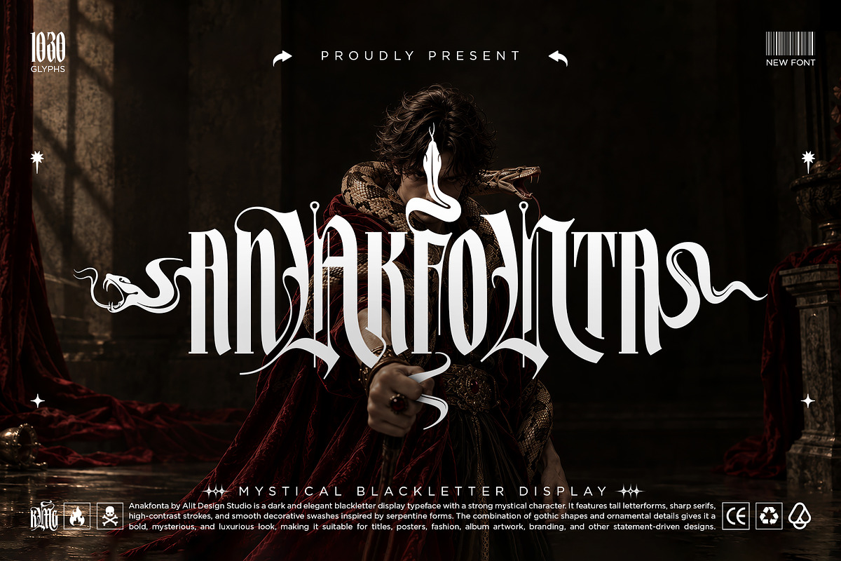 Anakfonta Typeface, a Blackletter Font by alit design (Photo 1 of 20)