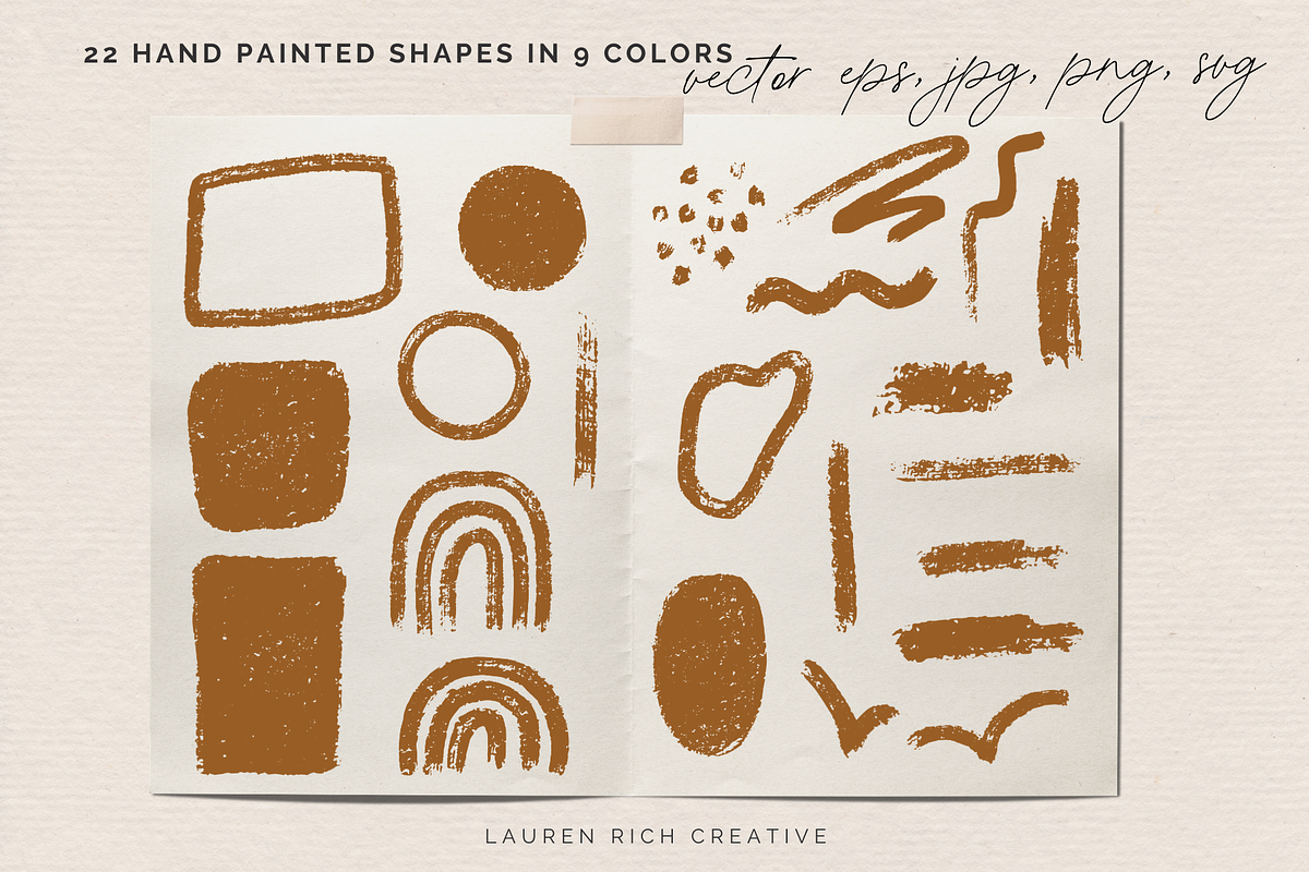 Abstract Brush Strokes & Botanicals, an Illustration by Lauren Rich Creative Shop (Photo 5 of 6)