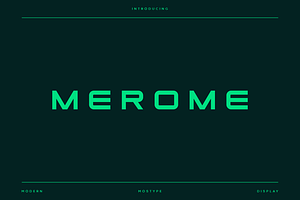 Merome - Modern Display Typeface