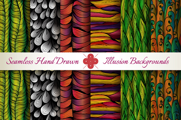 6 Seamless Illusion Patterns