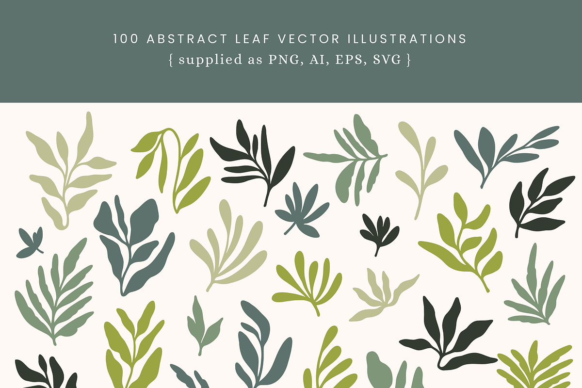Abstract Leaf Vectors, an Object Graphic by Emma Webb Studio (Photo 4 of 6)