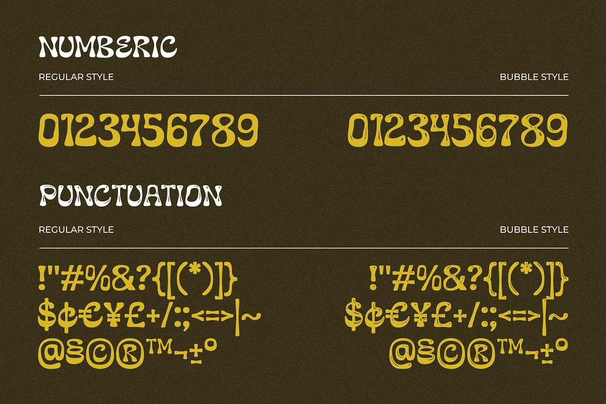 Aesthetic Bubbly Experimental Font, a Sans Serif Font by Drizy (Photo 6 of 10)