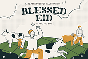 Bleesed Eid Character - Illustration, a Person Illustration by StreaksideStd (Thumbnail 1 of 3)