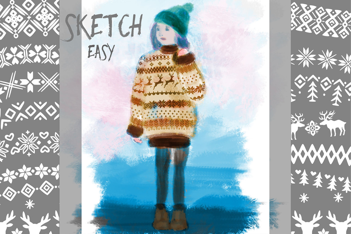 Folk Sweater Brushes for Photoshop, a Brush Add-On by SHMEL_Studio (Photo 5 of 7)