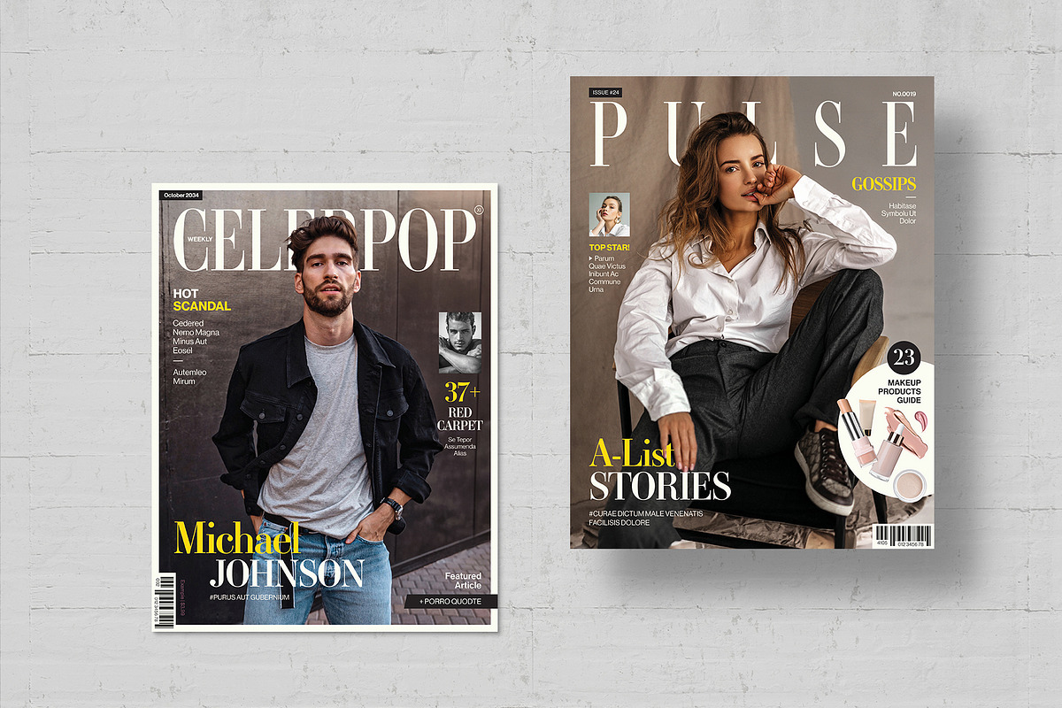 Magazine Cover Template Set, a Magazine Template by BrandPacks (Photo 5 of 8)