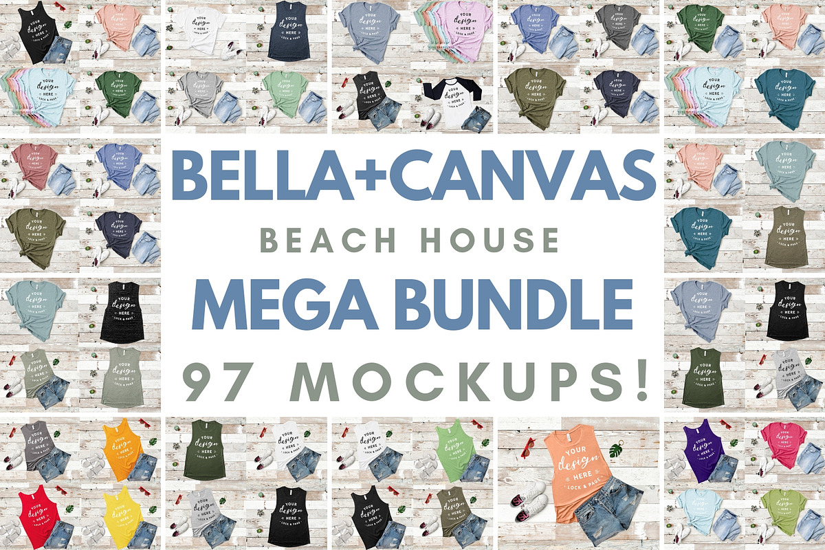 Mockup Bundle Bella Canvas T-Shirt, a Household Mockup by lock and page (Photo 1 of 45)