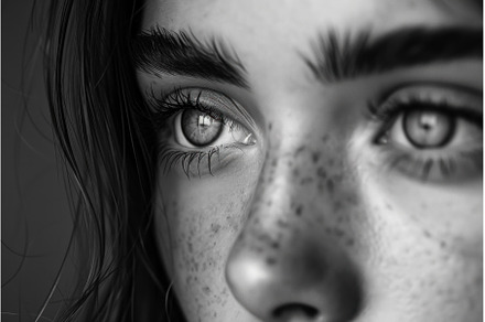 Intense gaze: close-up of woman's, a Person Photo by Ylivdesign