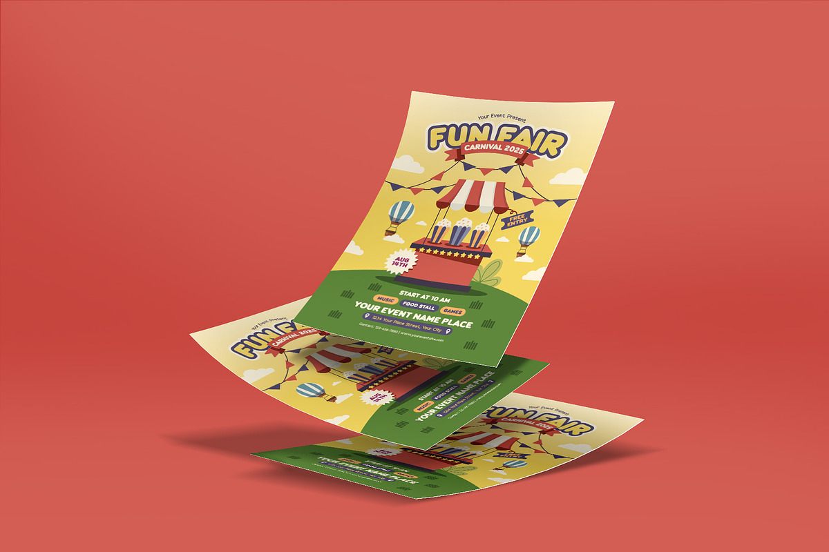 Playful Fun Fair Carnival Flyer, a Flyer Template by Huge Dream Studio