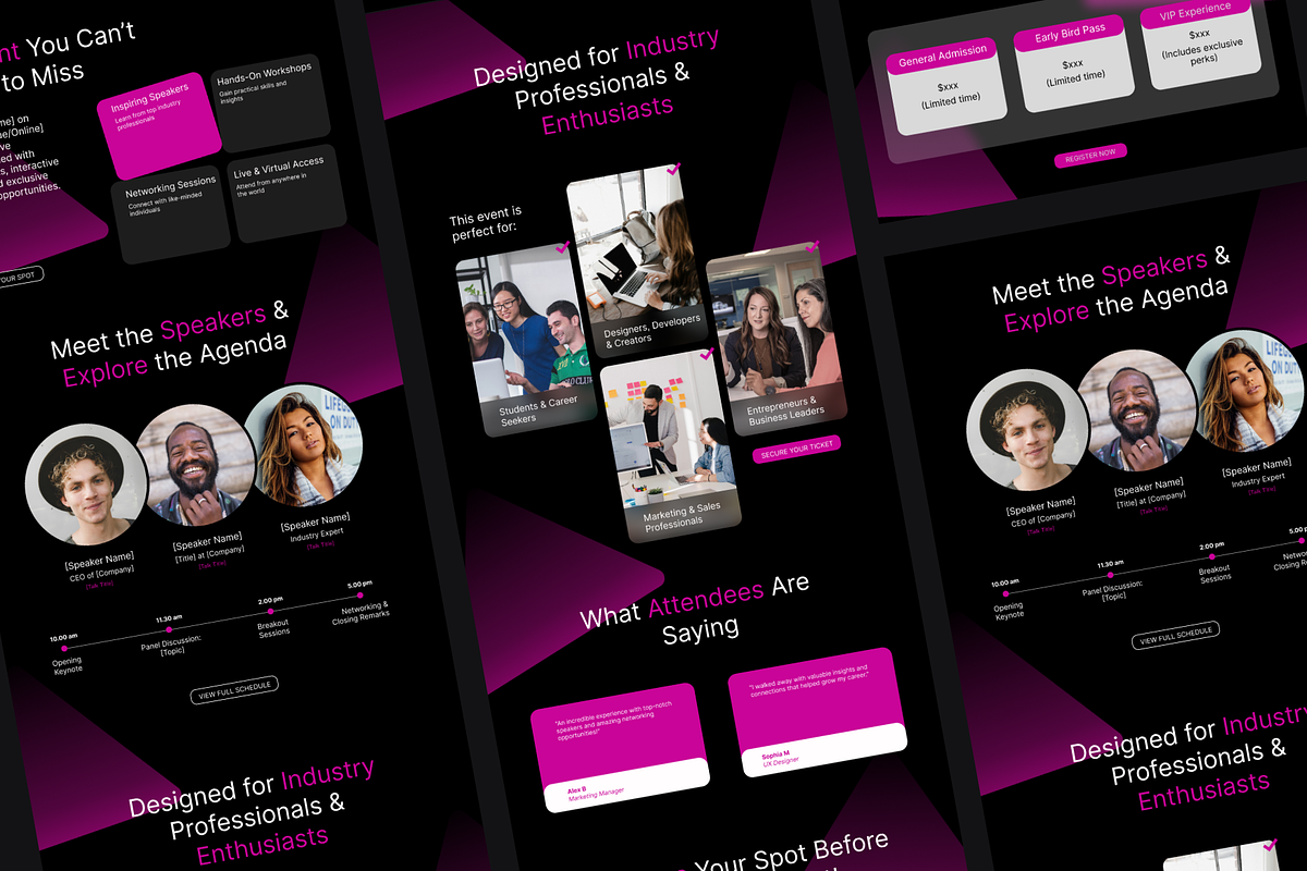 Figma Event Organizer Landing Page, a Landing Page Template by Musara (Photo 2 of 6)