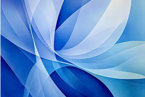 Flowing blue hues and white streams, an Illustration by Lermont51