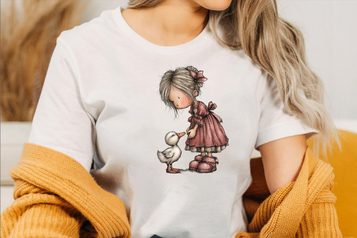 Spring Girl & Animal Friends Clipart, an Illustration by SVGArt (Photo 3 of 7)