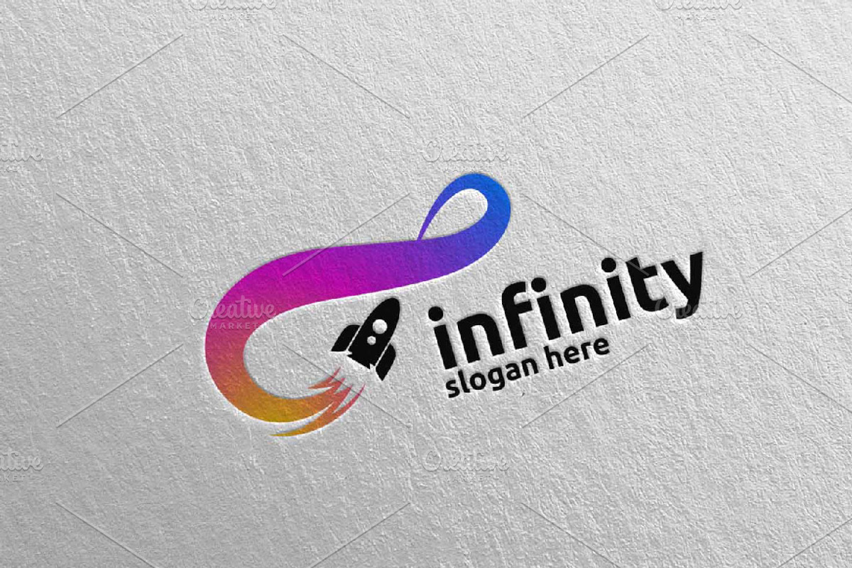 Infinity Rocket logo Design 42, a Branding & Logo Template by denayunebgt